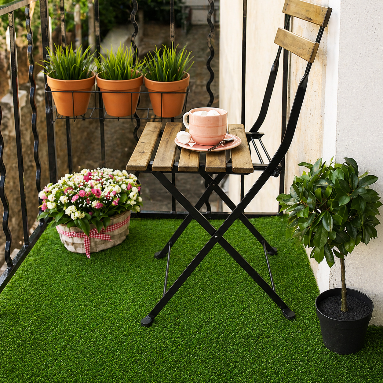 Gazon artificial E-Floor  29 mm, polipropilena, 200x100 cm – aspect natural, drenaj rapid, rezistent UV, pentru balcon, terasa si gradina PromotiiZilnice