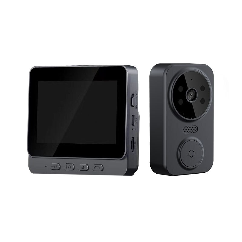 Videointerfon Inteligent cu Ecran 4.3” – Cameră HD 1080P, Comunicare Bidirecțională, Vedere Nocturnă, Baterie Reîncărcabilă - PromotiiZilnice