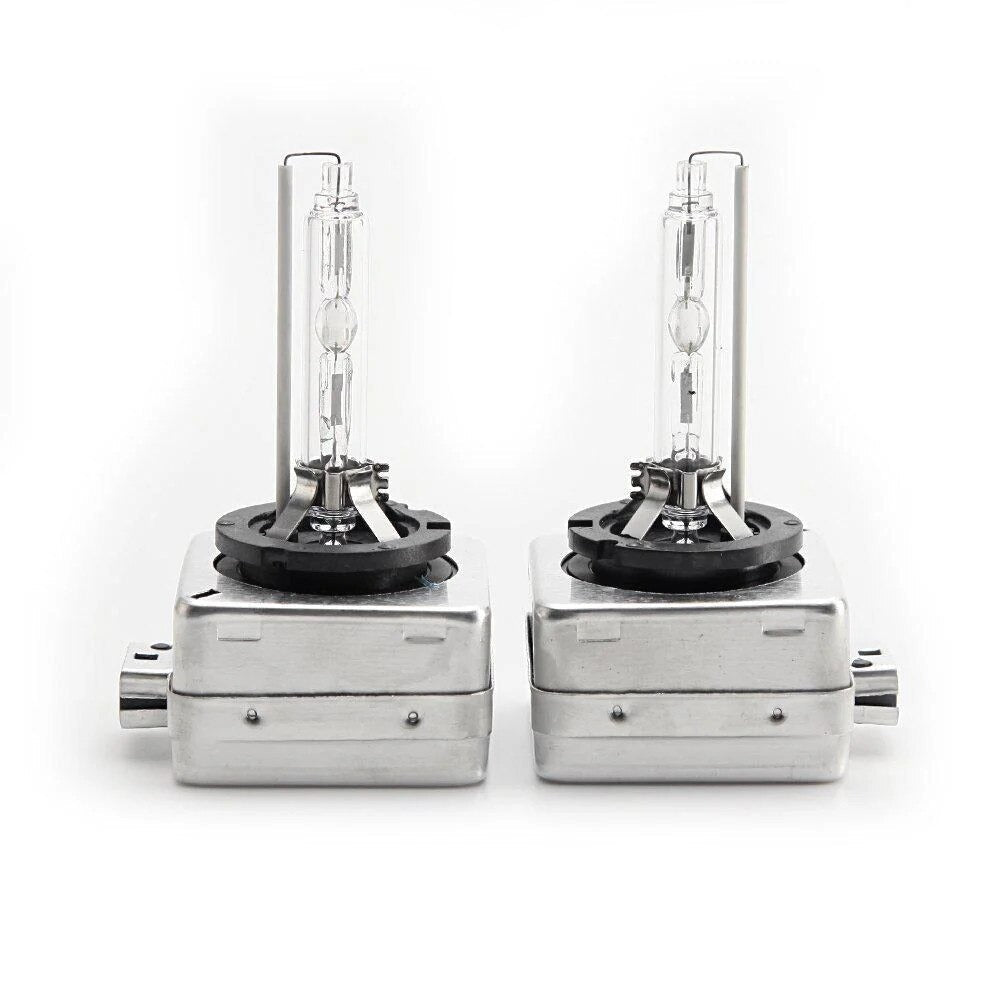 Set 2 becuri Xenon D1S White auto pentru far, suport metalic, 35W, 6000K - PromotiiZilnice