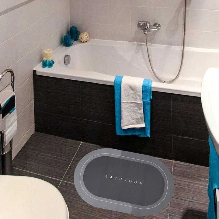 Covoras Antiderapant pentru Baie, 87x57 cm, Absorbant, Uscare Rapida - PromotiiZilnice