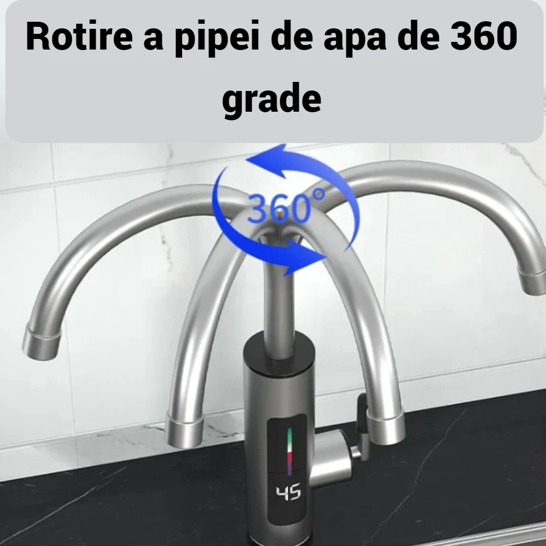 Robinet Electric Instant, Apa Calda, 3000W, IPX4, Rotire 360° - PromotiiZilnice
