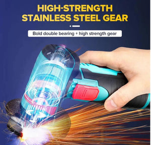 Mini Polizor unghiular portabil cu 2 acumulatori si 2 discuri, 48V, 500W - PromotiiZilnice