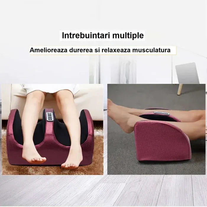 Aparat masaj picioare Shiatsu cu incalzire, 20 role, 4 programe, 3 niveluri intensitate - PromotiiZilnice