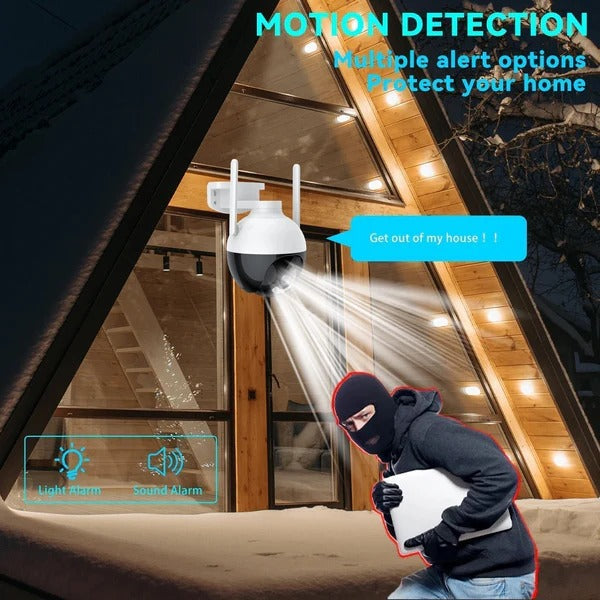 Camera Supraveghere WiFi 5MP PTZ 360° – Color Night Vision, IP66