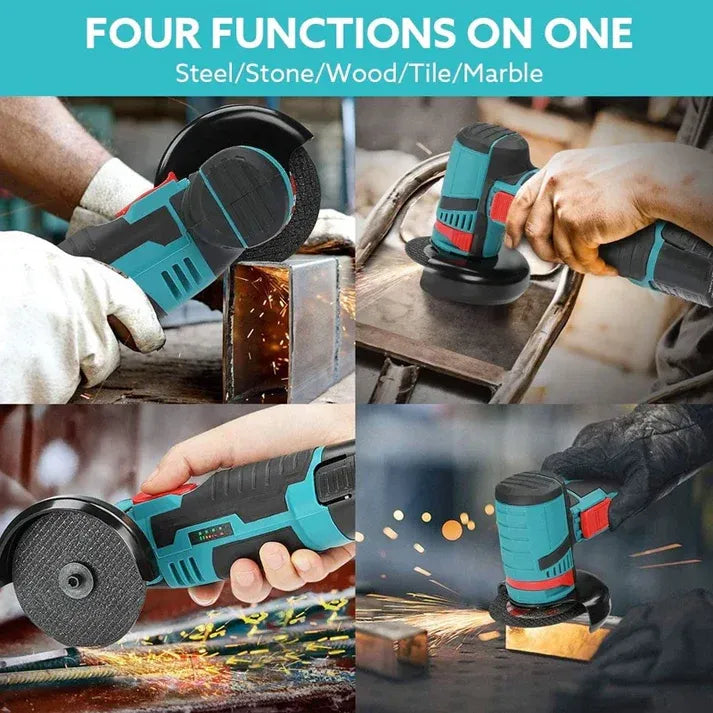 Mini Polizor unghiular portabil cu 2 acumulatori si 2 discuri, 48V, 500W - PromotiiZilnice