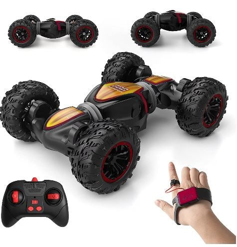 Masina RC pentru Cascadorii, Tractiune Integrala 4WD, Negru/Portocaliu