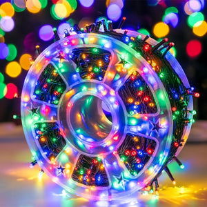 Instalatie De Craciun, 100 m, 480 LED -uri, Jocuri de Lumini, Pentru Exterior/Interior - PromotiiZilnice