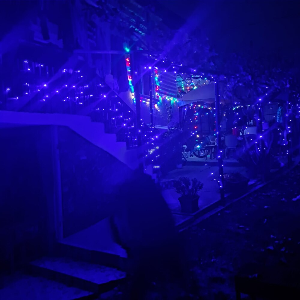 Instalatie De Craciun, 100 m, 480 LED -uri, Jocuri de Lumini, Pentru Exterior/Interior - PromotiiZilnice