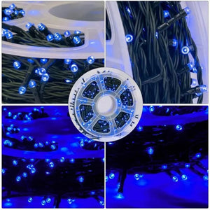 Set 2 x Instalatie Liniara Rola 50 m, Interior/Exterior , 300 LED-uri, Alb Rece, Albastru PromotiiZilnice