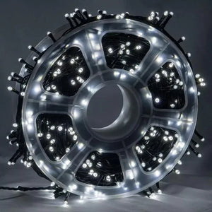 Set 2 x Instalatie Liniara Rola 50 m, Interior/Exterior , 300 LED-uri, Alb Rece, Albastru PromotiiZilnice