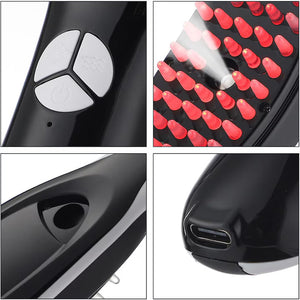 Perie de par electrica cu atomizare ioni negativi, masaj al scalpului, difuzor de ulei de ingrijire PromotiiZilnice