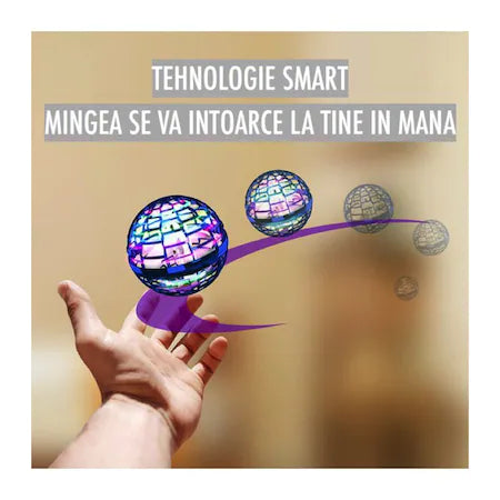 Minge zburatoare tip drona, lumini LED, incarcare USB, cu controller PromotiiZilnice