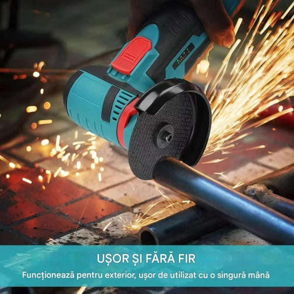 Set portabil 2 în 1: Mașină de găurit de 48 V și polizor unghiular de 10.000 RPM cu baterii, discuri de tăiere și accesorii - PromotiiZilnice