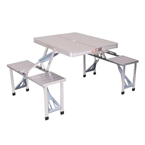 Set Masa pliabila Picnic tip Geamantan cu 4 Scaune din Aluminiu - PromotiiZilnice