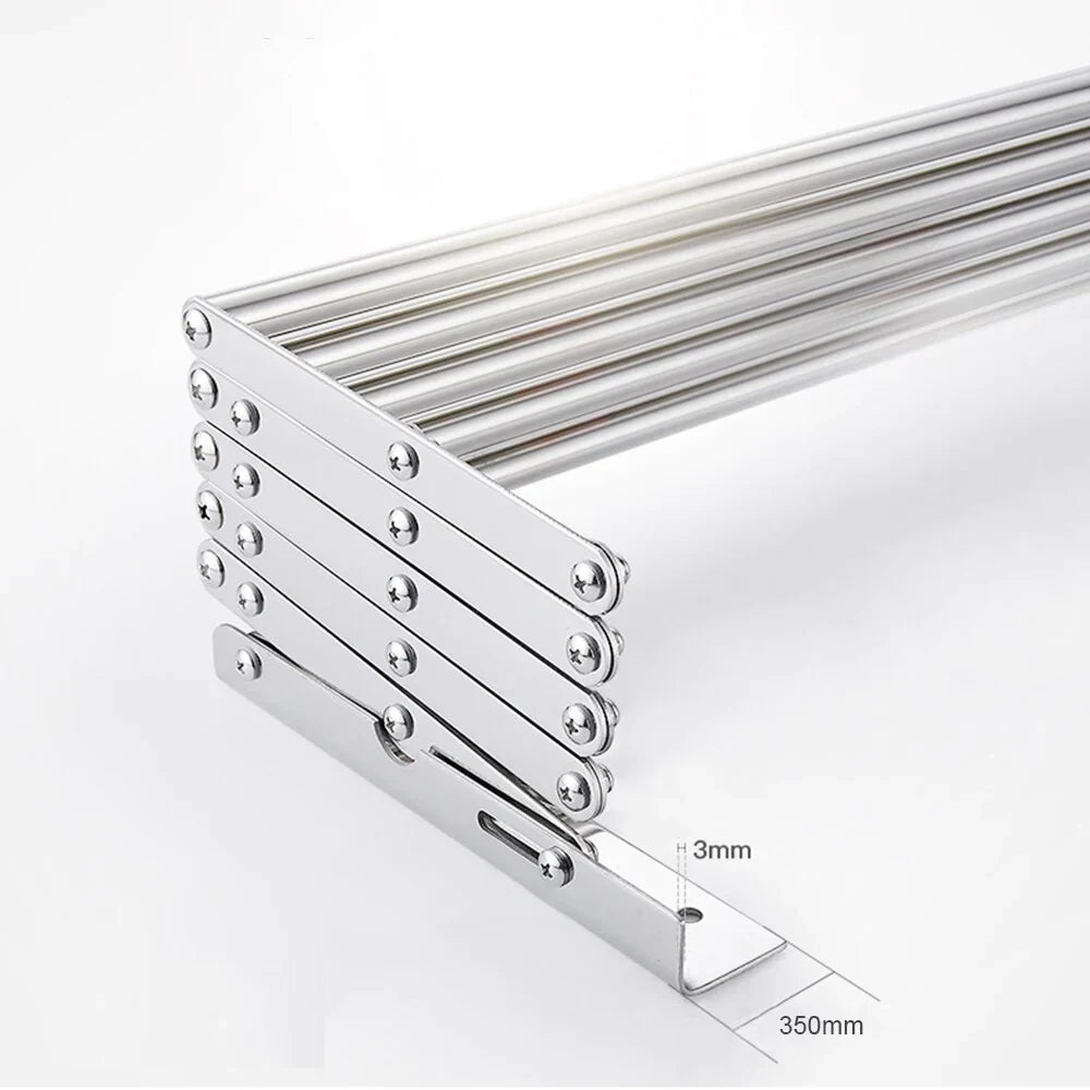 Uscator rufe din aluminiu, retractabil, cu prindere in perete 70cm PromotiiZilnice